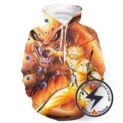 Naruto - Naruto Tail Fox 3D - Naruto Hoodies